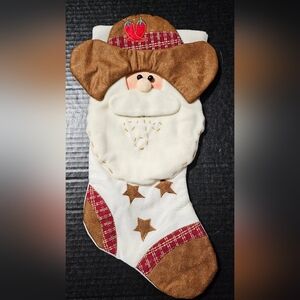Outlaw Iron Works Cowboy Santa Christmas Stocking Western‎ Chili Peppers New